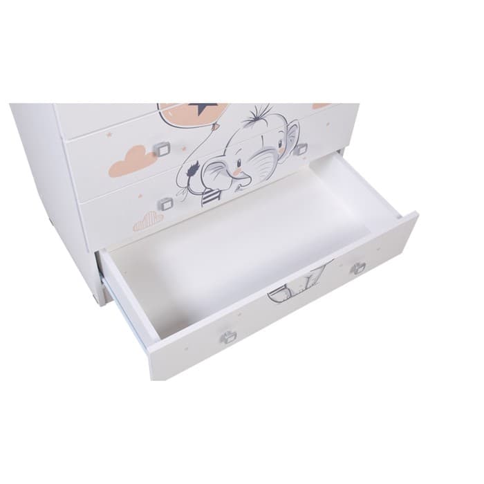 Комод Фея 1580 «Слоник», цвет белый