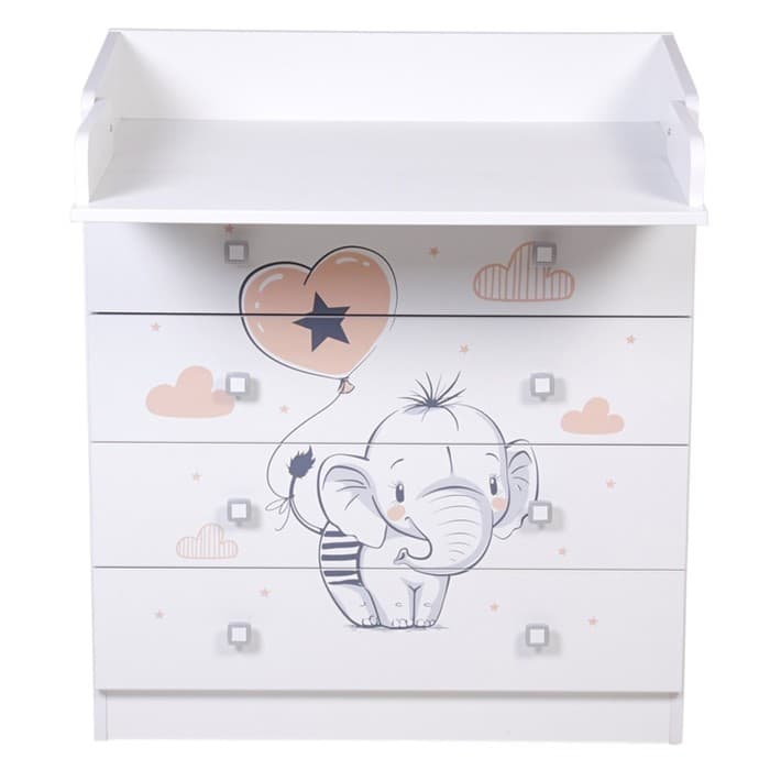 Комод Фея 1580 «Слоник», цвет белый