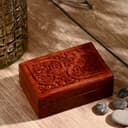 Шкатулка резная «Два сердца», 15×10×6.5 см, дерево