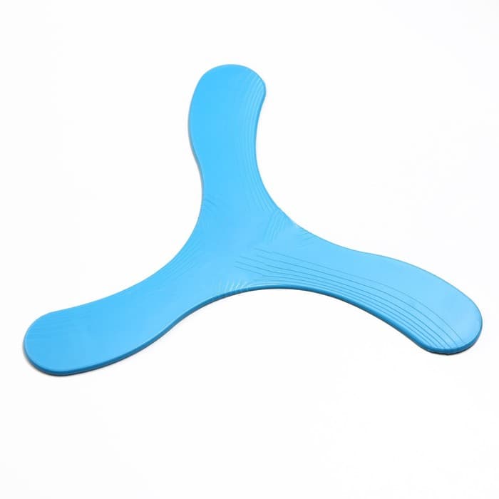 Бумеранг трехлопастной, 23×23 см, пластик, голубой