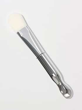 Кисть для масок SILVER, с лопаткой, 14(±1) см, серебристая, белая