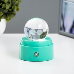 Фигурка светящаяся RISALUX «Шар», LED-ночник, USB, АКБ, 9×9×11 см, МИКС