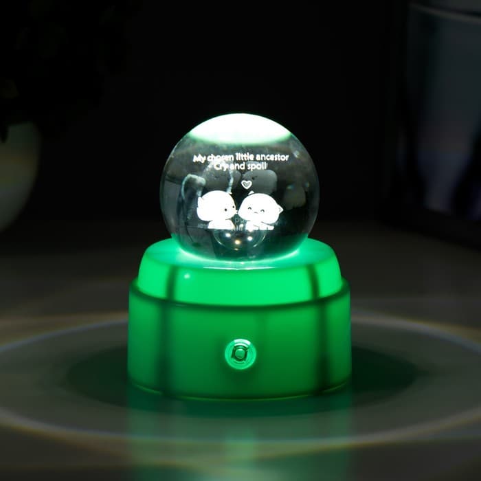 Фигурка светящаяся RISALUX «Шар», LED-ночник, USB, АКБ, 9×9×11 см, МИКС