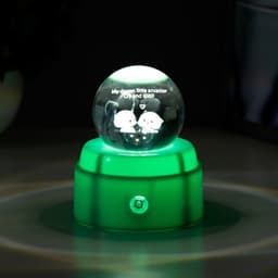 Фигурка светящаяся RISALUX «Шар», LED-ночник, USB, АКБ, 9×9×11 см, МИКС