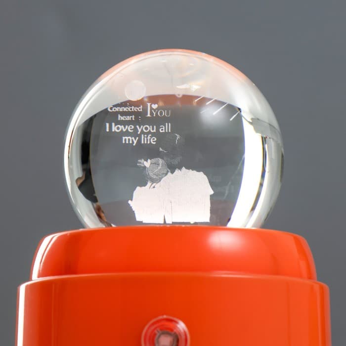 Фигурка светящаяся RISALUX «Шар», LED-ночник, USB, АКБ, 9×9×11 см, МИКС