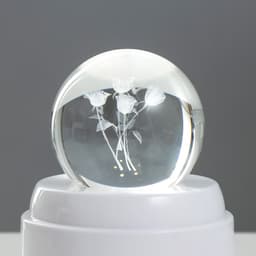 Фигурка светящаяся RISALUX «Шар», LED-ночник, USB, АКБ, 9×9×11 см, МИКС