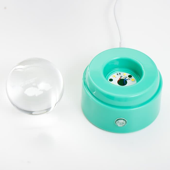 Фигурка светящаяся RISALUX «Шар», LED-ночник, USB, АКБ, 9×9×11 см, МИКС