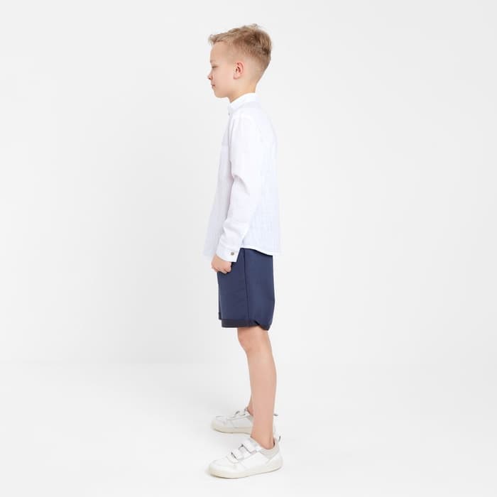Рубашка для мальчика MINAKU: Cotton collection, белая, размер 40 (158-164 см)