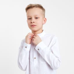 Рубашка для мальчика MINAKU: Cotton collection, белая, размер 40 (158-164 см)