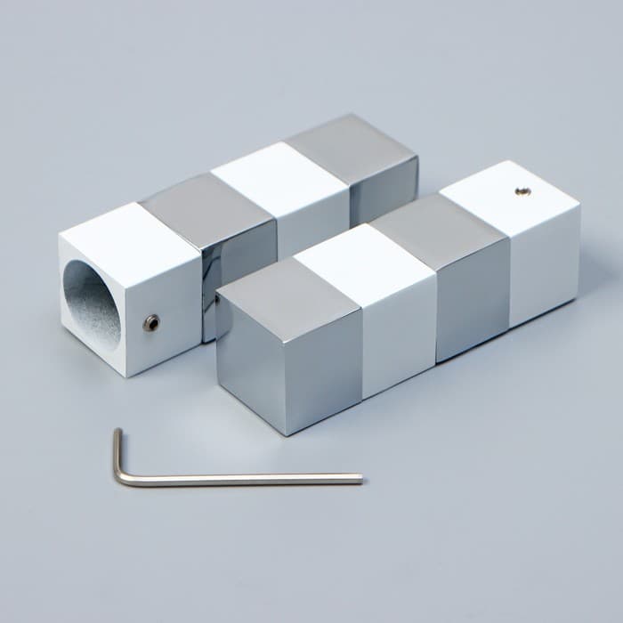 Наконечник на карниз d=19 мм «Магнум», белый/хром