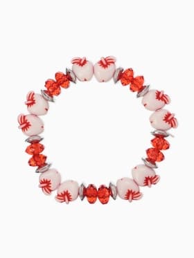 Браслет из бусин «Выбражулька. Яблочки», d=6 см, красный