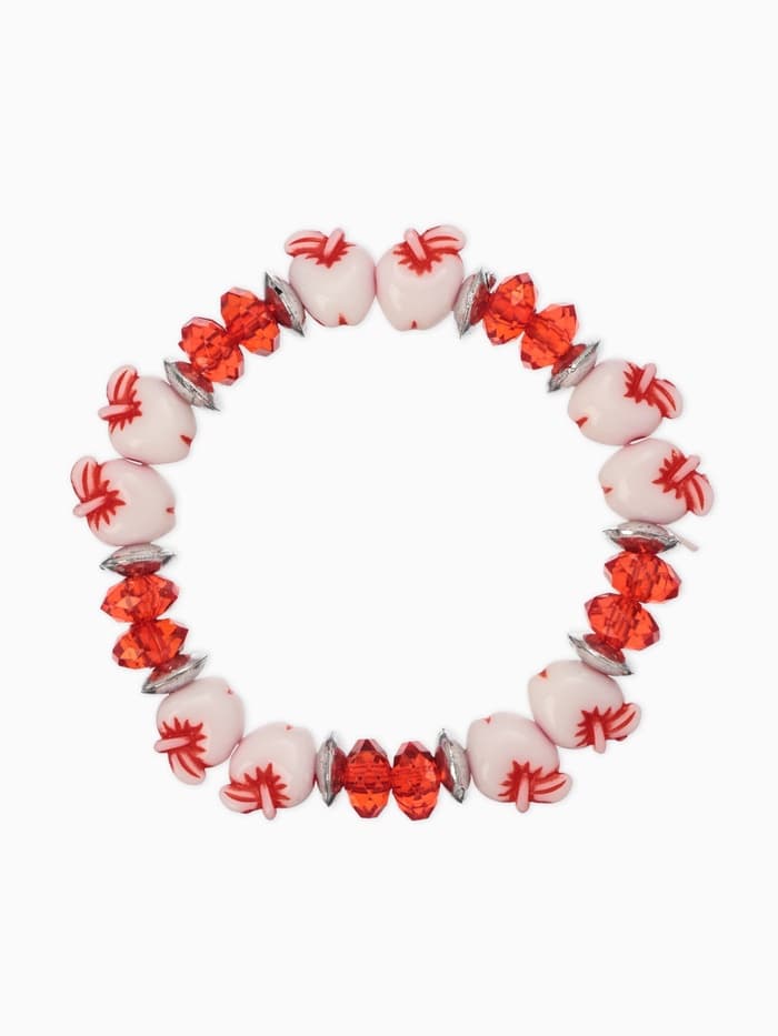 Браслет из бусин «Выбражулька. Яблочки», d=6 см, красный