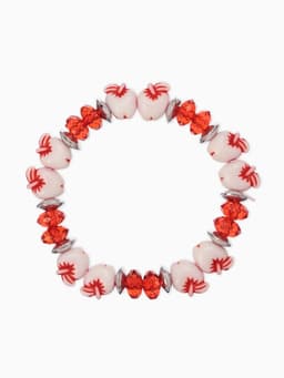 Браслет из бусин «Выбражулька. Яблочки», d=6 см, красный