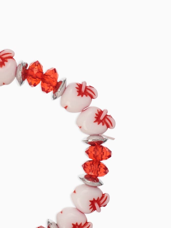 Браслет из бусин «Выбражулька. Яблочки», d=6 см, красный