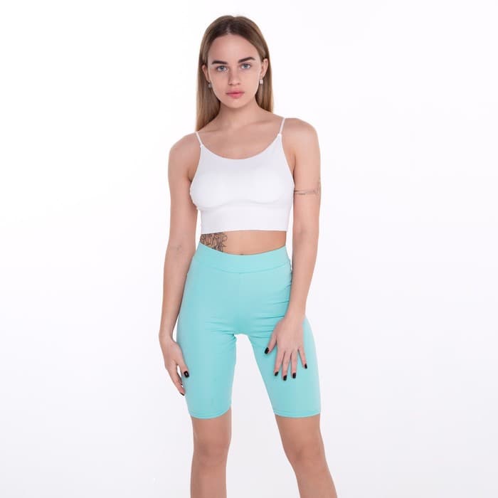 Велосипедки женские, бирюзовые, размер 42