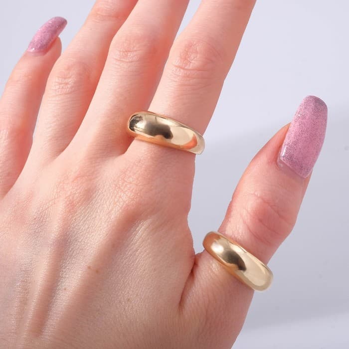 Кольцо «Минимал» двойное, цвет золото, безразмерное