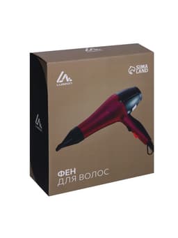 Фен Luazon LF-17, 1500 Вт, 2 скорости, 3 температурных режима, синий