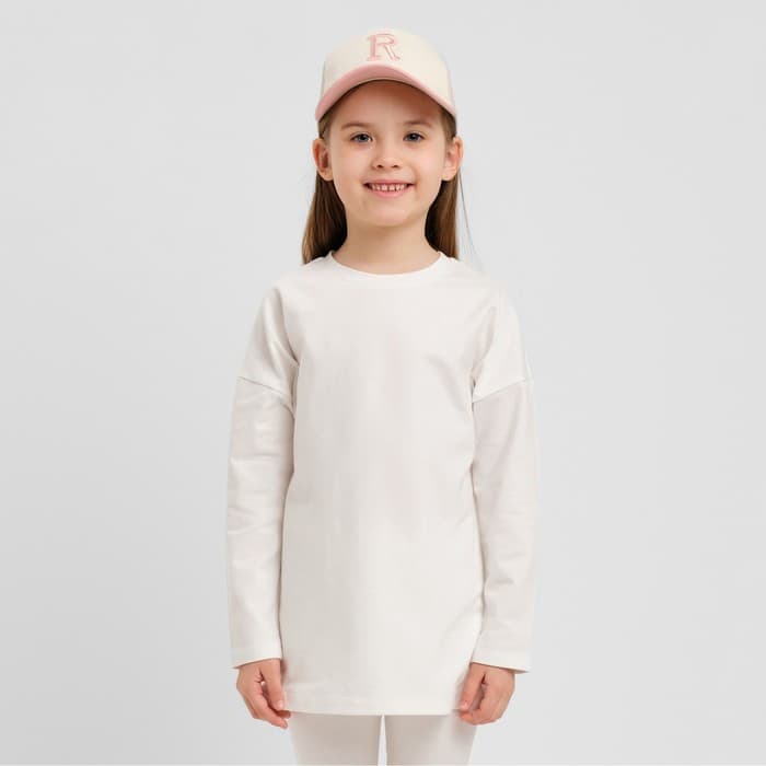 Лонгслив детский MINAKU, цвет молочный, рост 122 см