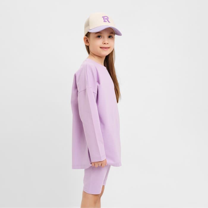 Лонгслив для девочки MINAKU, лавандовый, рост 104 см
