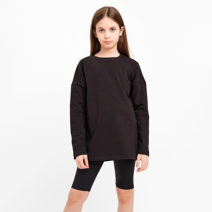 Лонгслив детский MINAKU, чёрный, рост 110 см
