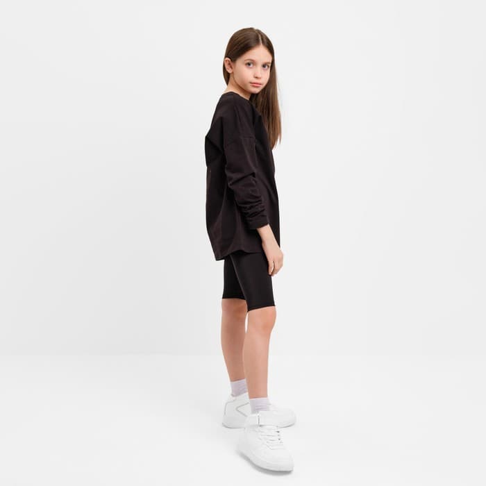 Лонгслив детский MINAKU, чёрный, рост 122 см