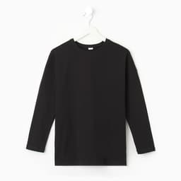 Лонгслив детский MINAKU, чёрный, рост 122 см