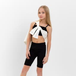 Топ для девочки MINAKU: Casual Collection, чёрный, рост 146 см