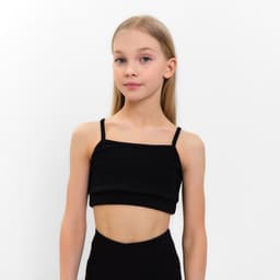 Топ для девочки MINAKU: Casual Collection, чёрный, рост 146 см