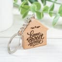 Брелок "Home sweet home",  4,1х4 см, бук
