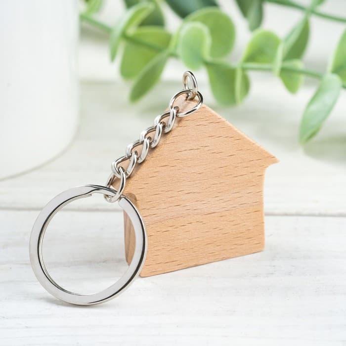 Брелок "Home sweet home",  4,1х4 см, бук