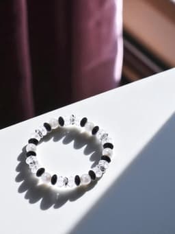 Браслет детский «Выбражулька. Ундина», d=6 см, черный, белый