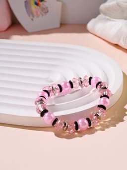 Браслет детский «Выбражулька. Ундина», d=6 см, черный, розовый