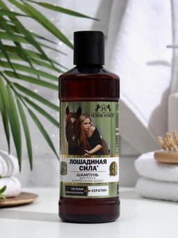 Шампунь Лошадиная сила для роста и укрепления волос с креатином на основе овсяных ПАВ, 250 мл
