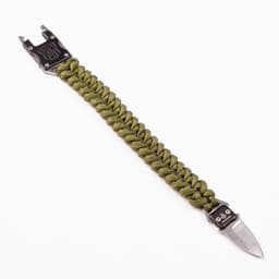 Браслет паракорд с ножом, хаки, 25 см