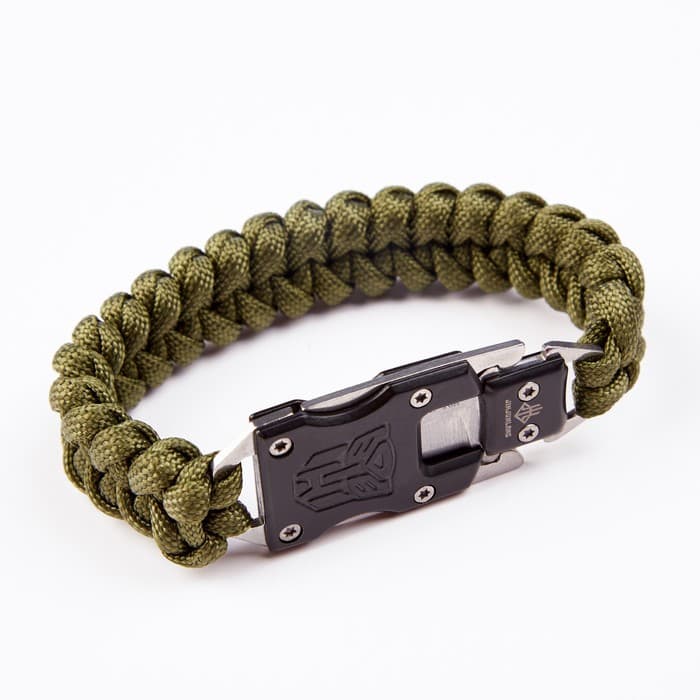 Браслет паракорд с ножом, хаки, 25 см