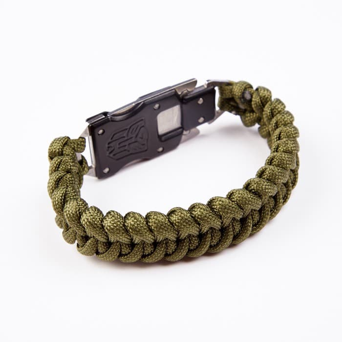 Браслет паракорд с ножом, хаки, 25 см