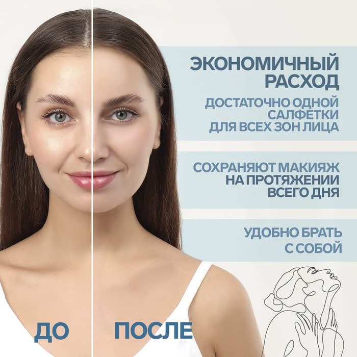 Матирующие салфетки «Colorful», 50 шт., цвет синий