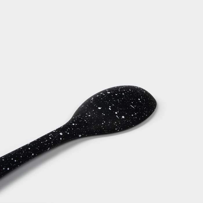 Ложка гарнирная Доляна «Орион», силикон, 21×4.3 см, чёрная