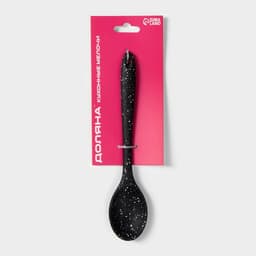 Ложка гарнирная Доляна «Орион», силикон, 21×4.3 см, чёрная