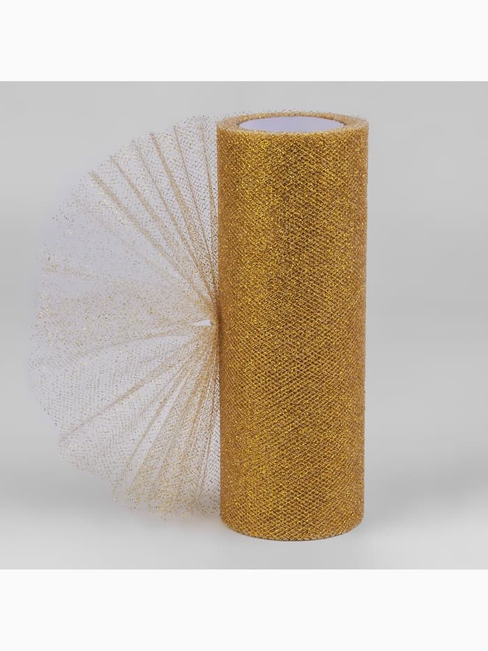 Фатин с глиттером, 15 см, 9 ± 0.5 м, 11 ± 1 г/м², цвет золотой №05