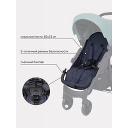 Коляска прогулочная детская Rant Basic Kira, зелёная