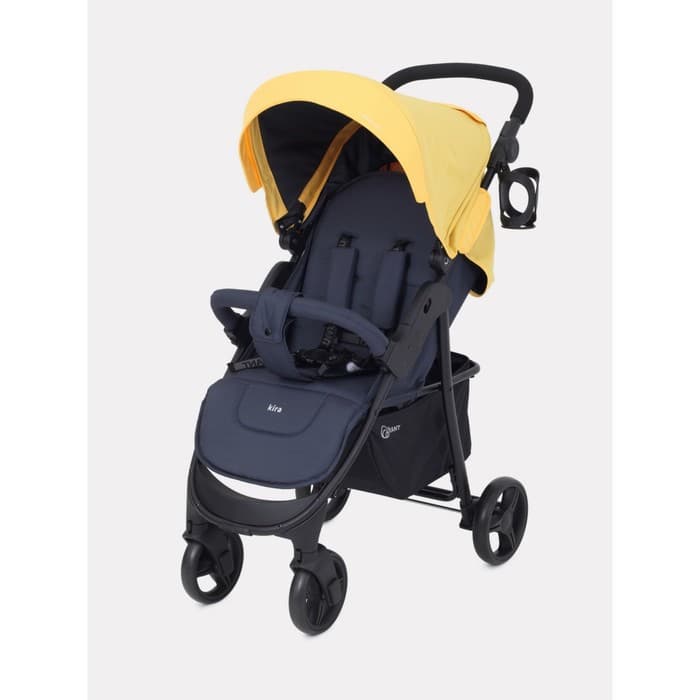 Коляска прогулочная детская Rant Basic Kira, жёлтая