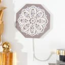 Настенный крючок декоративный «Ажурный цветок. Восьмигранник», дерево, 11.6×0.7×20 см