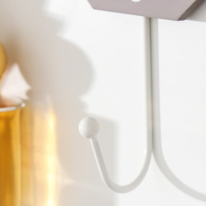 Настенный крючок декоративный «Ажурный цветок. Восьмигранник», дерево, 11.6×0.7×20 см