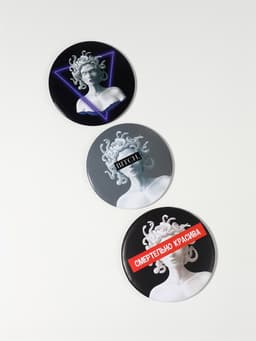 Зеркало карманное «ГОРГОНА», d=7.5 см, рисунок МИКС