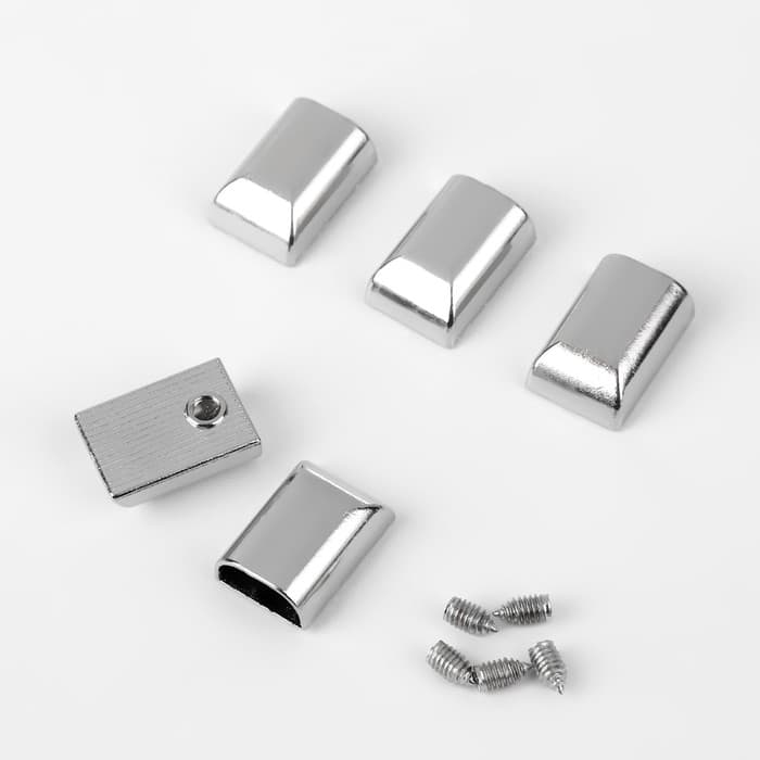 Наконечники для молний, 11 мм, 15×11×6 мм, 5 шт., цвет никель