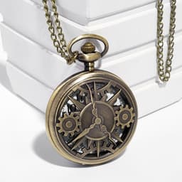 Часы карманные «Классика», кварцевые, цепочка l-40 см, d=4.5 см