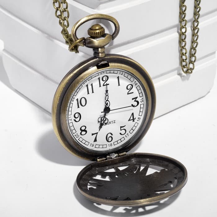 Часы карманные «Классика», кварцевые, цепочка l-40 см, d=4.5 см