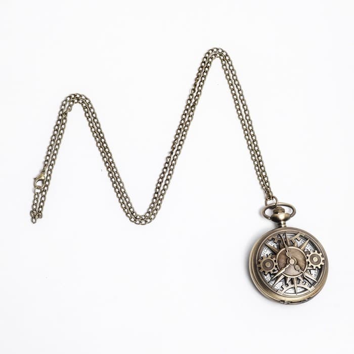 Часы карманные «Классика», кварцевые, цепочка l-40 см, d=4.5 см