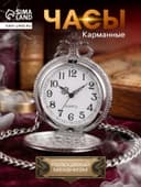Часы карманные «СССР», кварцевые, цепочка l-40 см, d=4.5 см